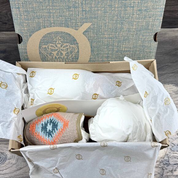 NIB Born Gretta 7M Woven Espadrilles Slip On Clogs Loafers Flats Taupe Fabric - Picture 10 of 11